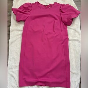 Kate Spade Ponte Puff Sleeve dress size Med Pink